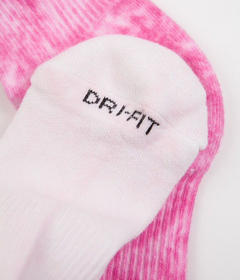 Nike Everyday Plus Tie-Dye Crew Socks (2 Pair) in Pink and Multi