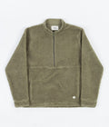 Folk Funnel Fleece in Mineral Green