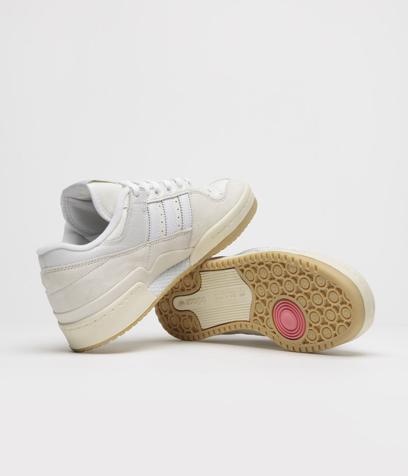 Adidas Forum 84 Low ADV Shoes in Chalk White and White / Cloud White