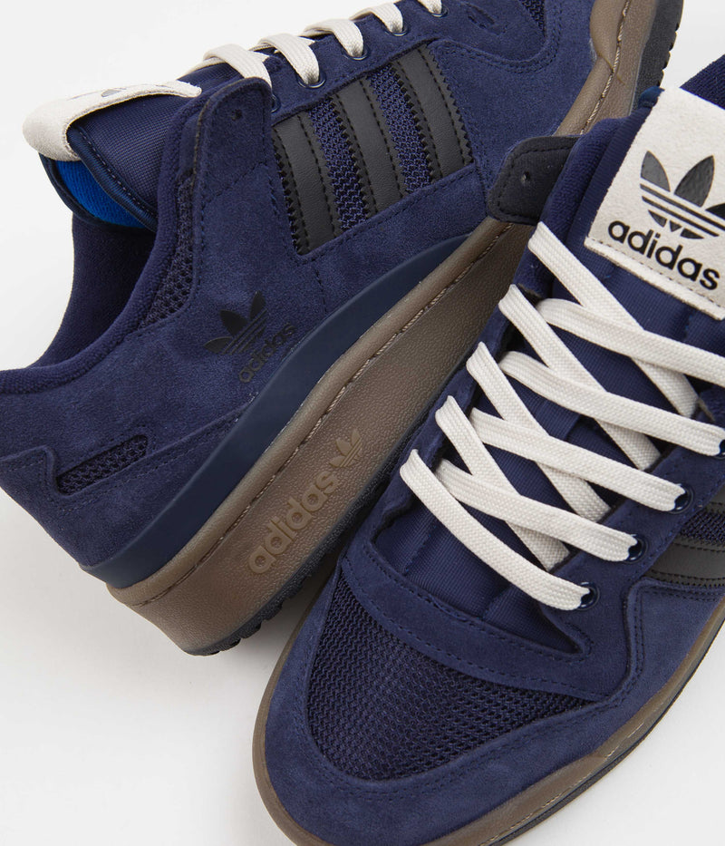 Adidas Forum 84 Low ADV Shoes in Collegiate Navy and Core Black / Bluebird
