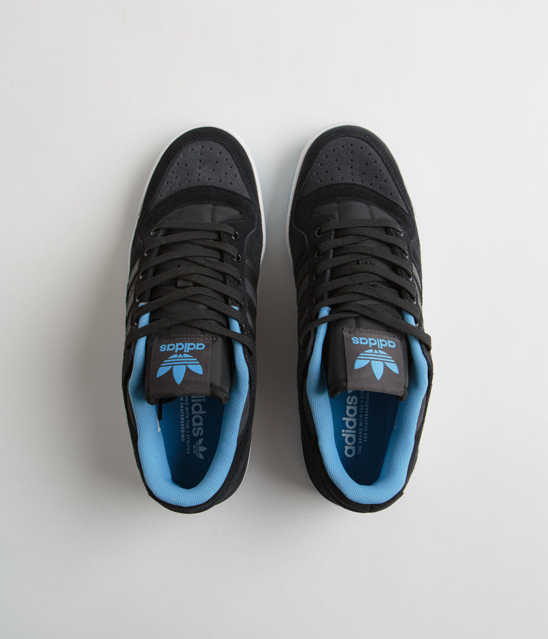 Adidas Forum 84 Low ADV Shoes in Core Black and Blue Burst / Carbon