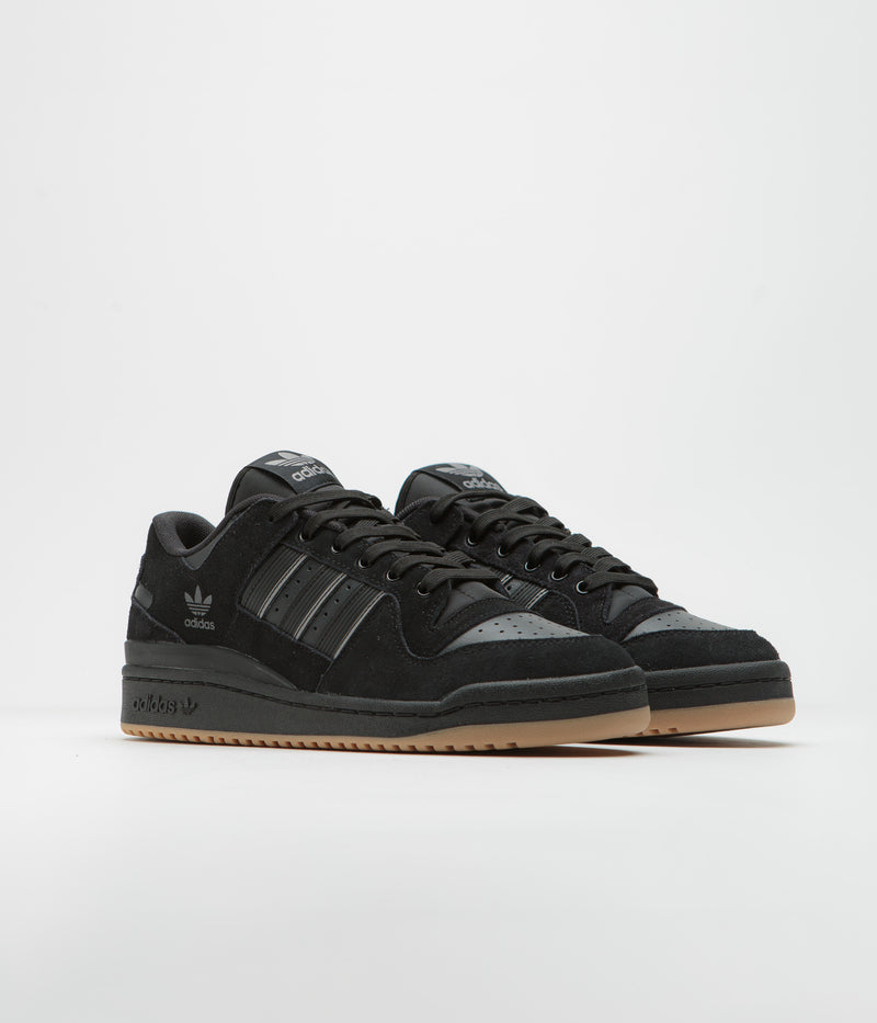 Adidas Forum 84 Low ADV Shoes in Core Black and Carbon / Grey Three