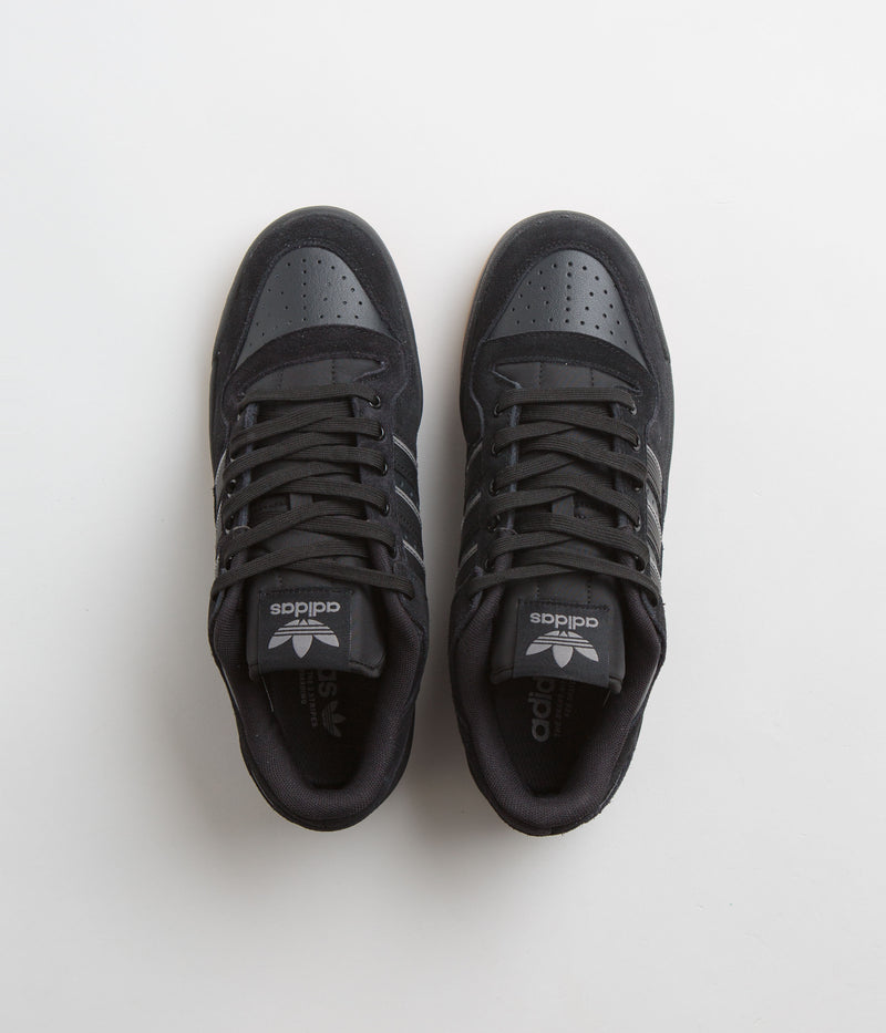 Adidas Forum 84 Low ADV Shoes in Core Black and Carbon / Grey Three