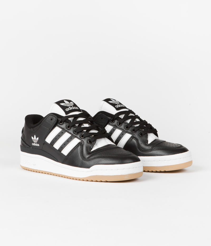 Adidas Forum 84 Low ADV Shoes in Core Black and Chalk White / Chalk White