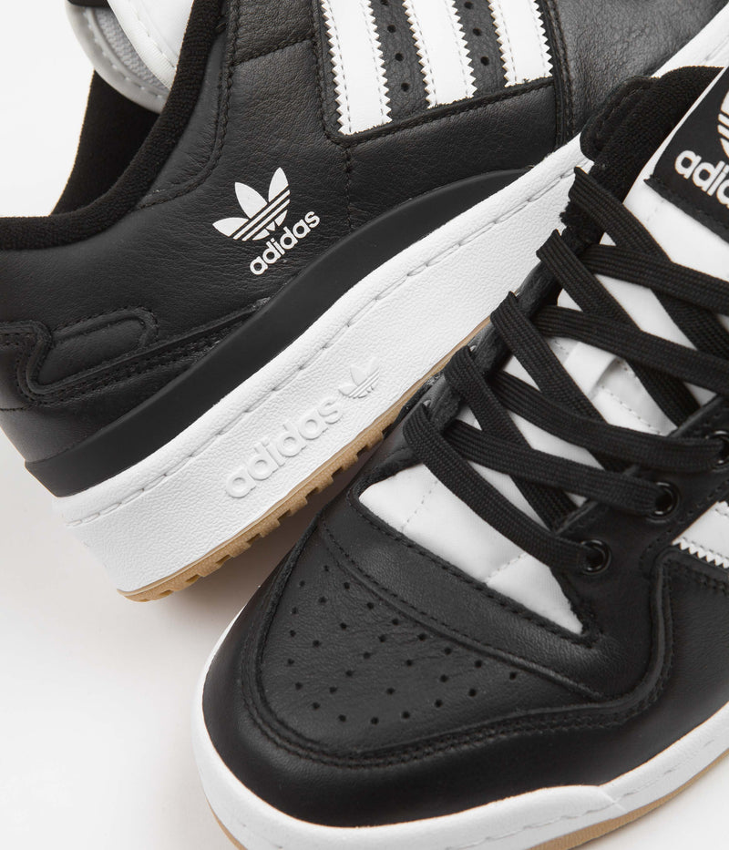 Adidas Forum 84 Low ADV Shoes in Core Black and Chalk White / Chalk White