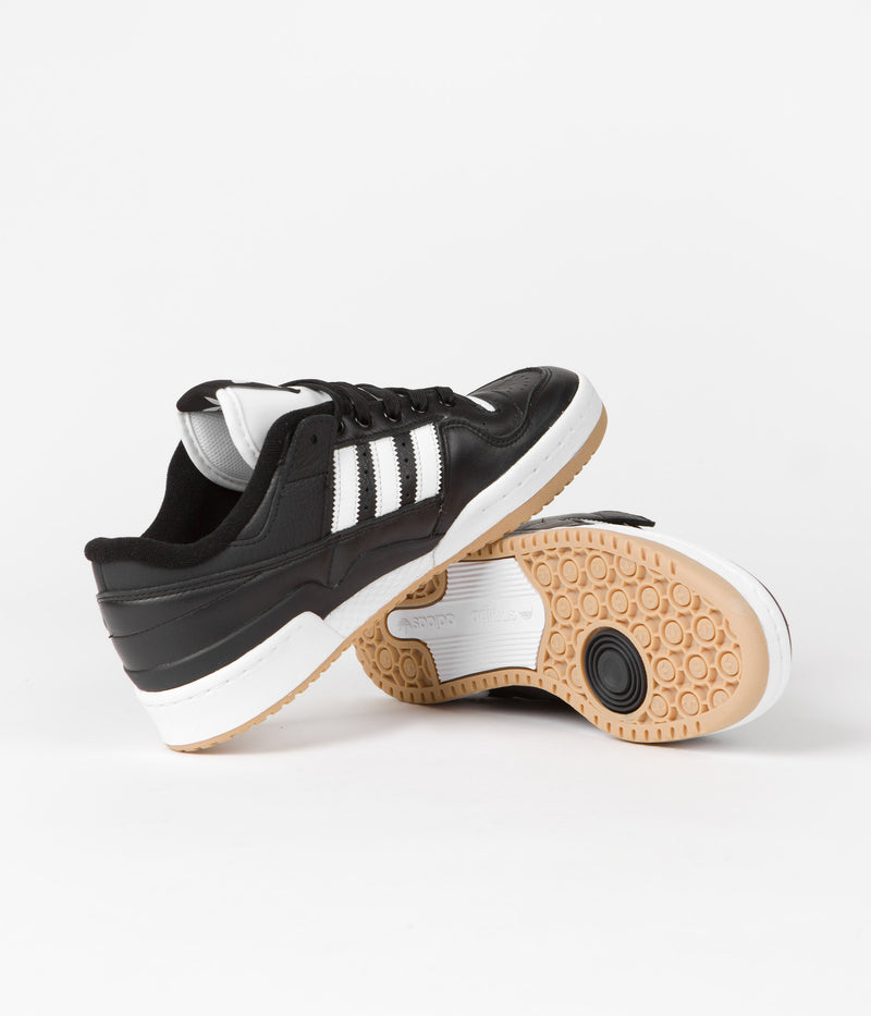 Adidas Forum 84 Low ADV Shoes in Core Black and Chalk White / Chalk White