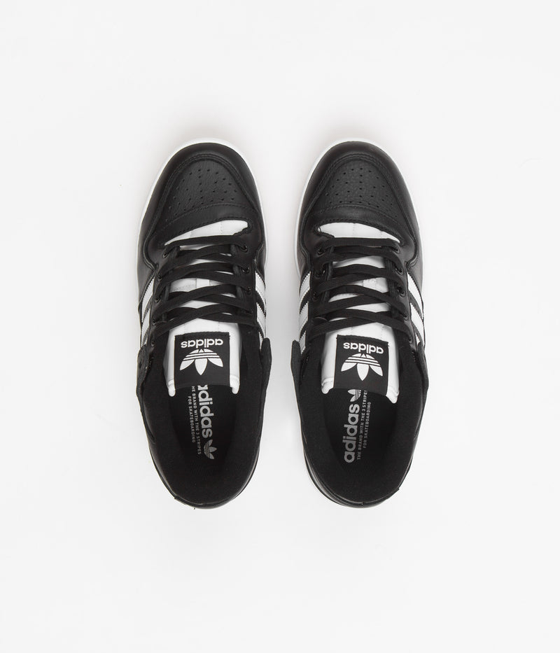 Adidas Forum 84 Low ADV Shoes in Core Black and Chalk White / Chalk White
