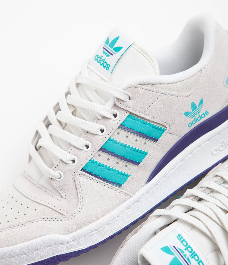 Adidas Forum 84 Low ADV Shoes in Crystal White and Preloved Blue / FTWR White