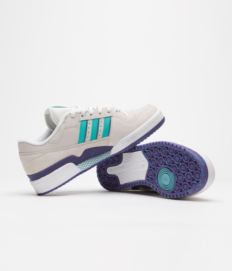 Adidas Forum 84 Low ADV Shoes in Crystal White and Preloved Blue / FTWR White
