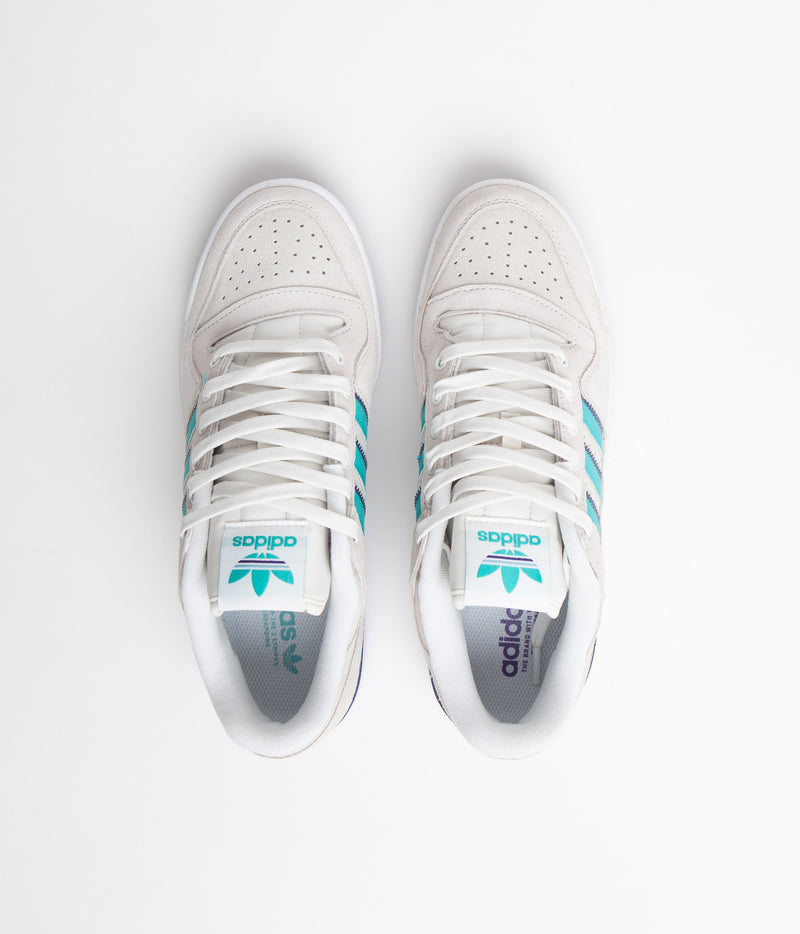 Adidas Forum 84 Low ADV Shoes in Crystal White and Preloved Blue / FTWR White