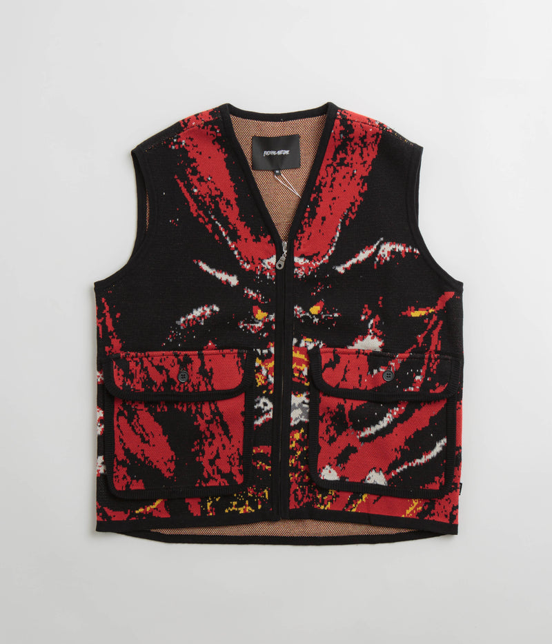 Fucking Awesome Better Half Knitted Utility Vest in AOP