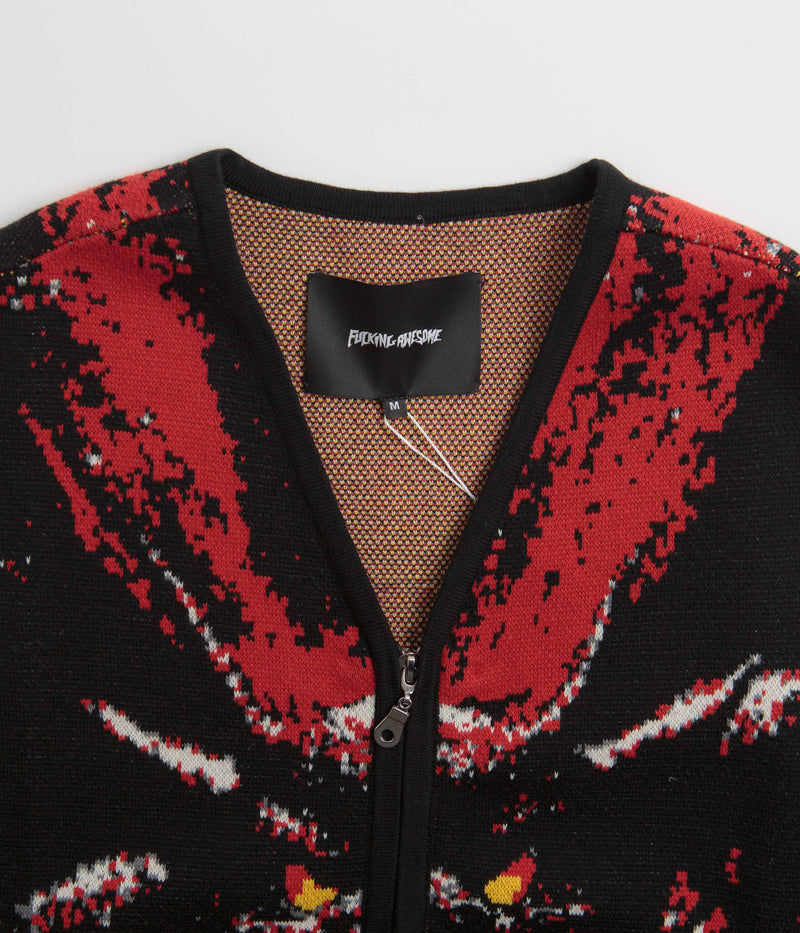 Fucking Awesome Better Half Knitted Utility Vest in AOP