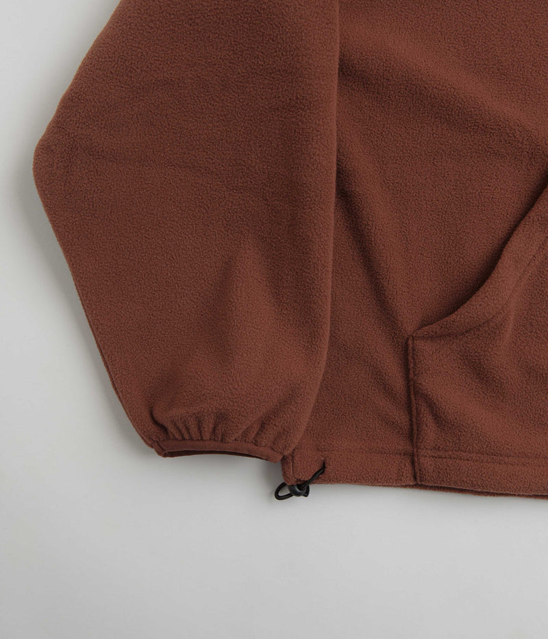 Fucking Awesome Cut Off 1/4 Zip Polar Fleece in Brown