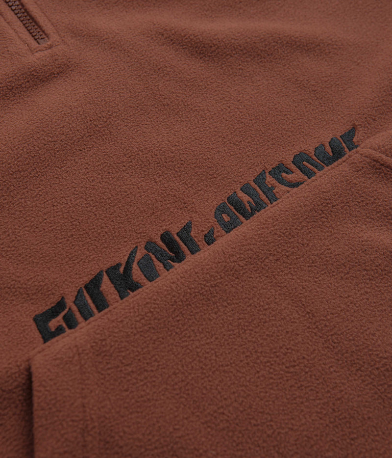 Fucking Awesome Cut Off 1/4 Zip Polar Fleece in Brown