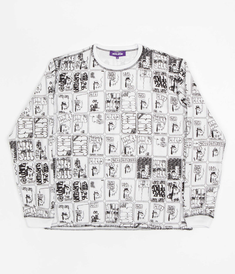 Fucking Awesome Dill Wanto Thermal Long Sleeve T-Shirt in White