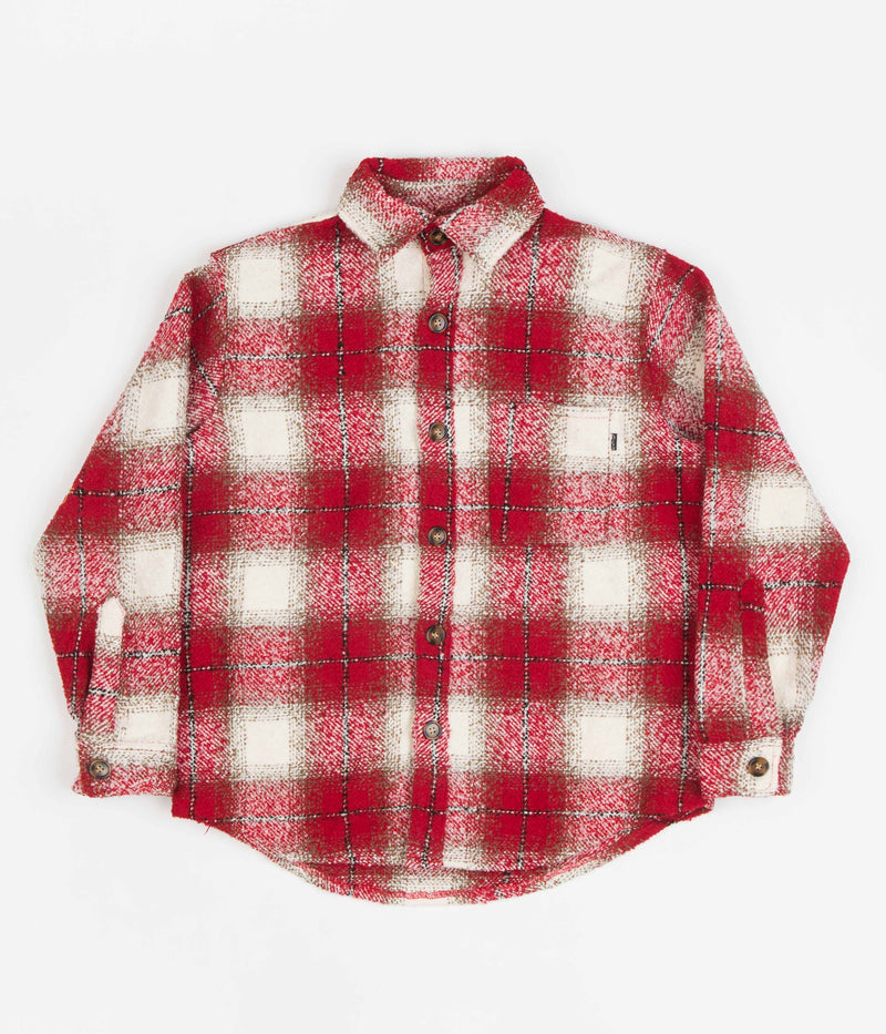 Fucking Awesome Heavy Flannel Overshirt in Red and White