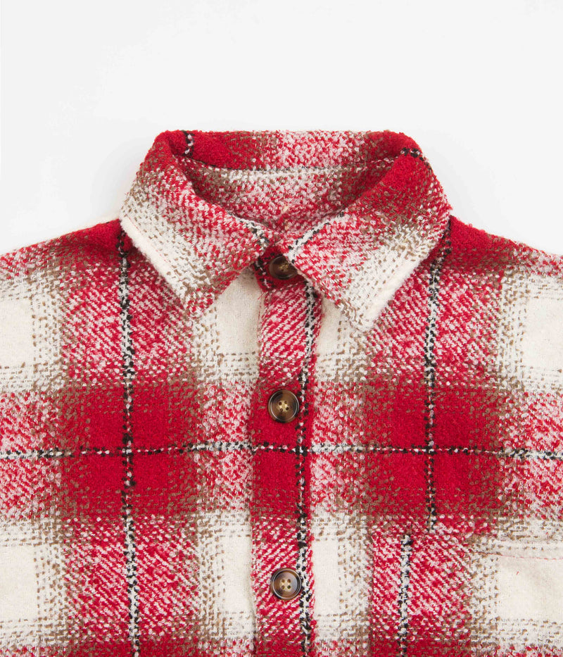 Fucking Awesome Heavy Flannel Overshirt in Red and White