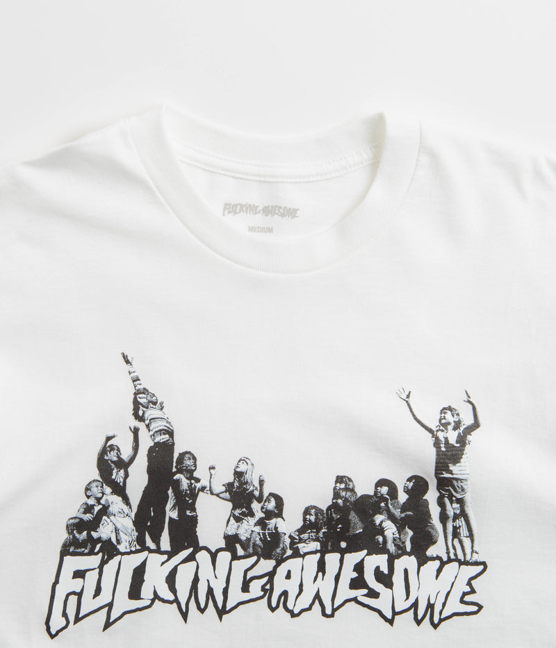 Fucking Awesome Hug The Earth T-Shirt in White