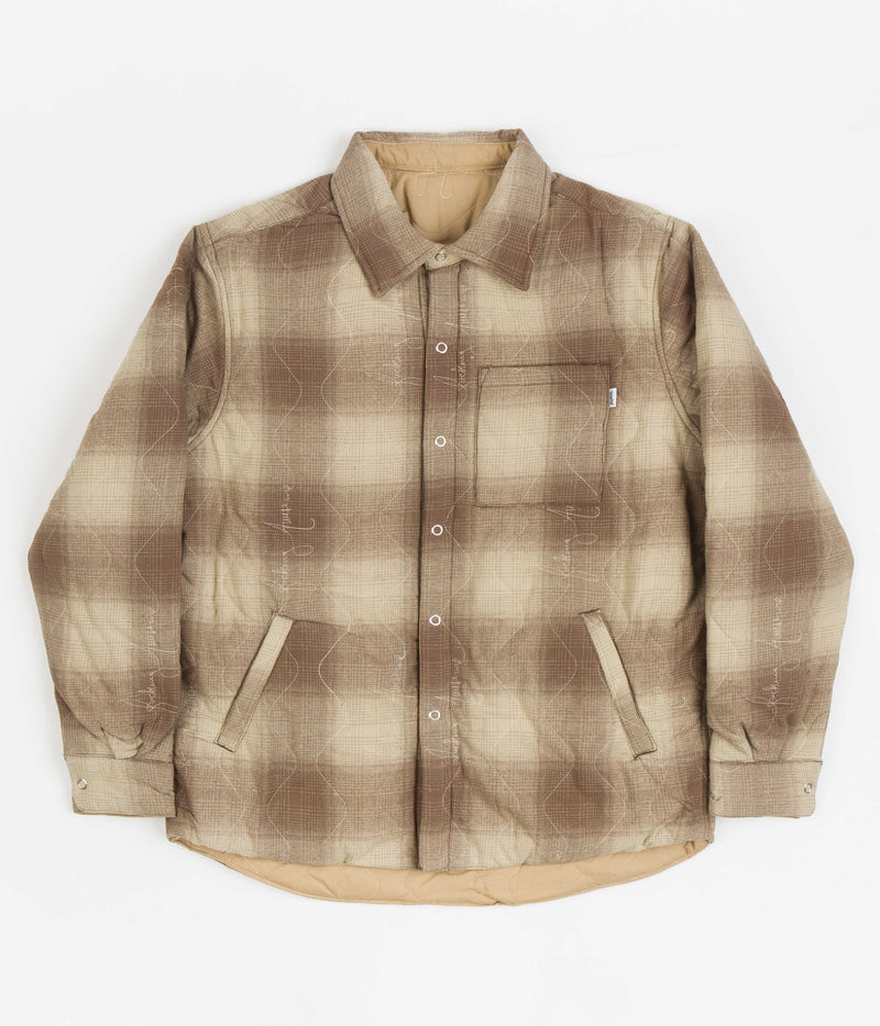 Fucking Awesome Lightweight Reversible Flannel Jacket in Tan and Brown
