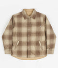 Fucking Awesome Lightweight Reversible Flannel Jacket in Tan and Brown