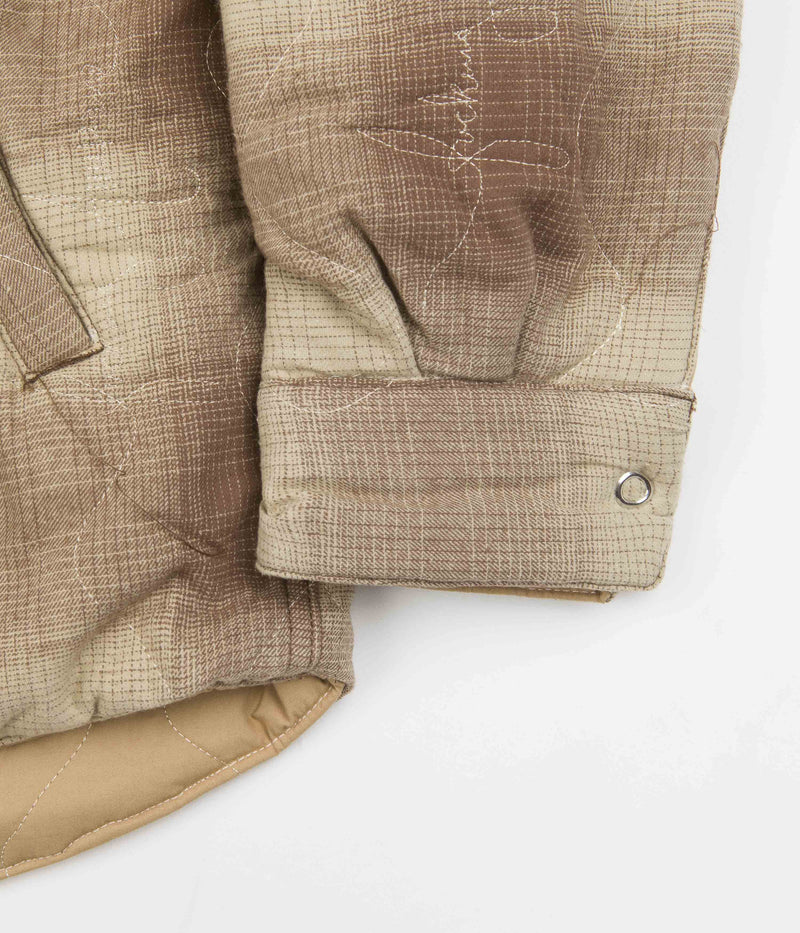 Fucking Awesome Lightweight Reversible Flannel Jacket in Tan and Brown