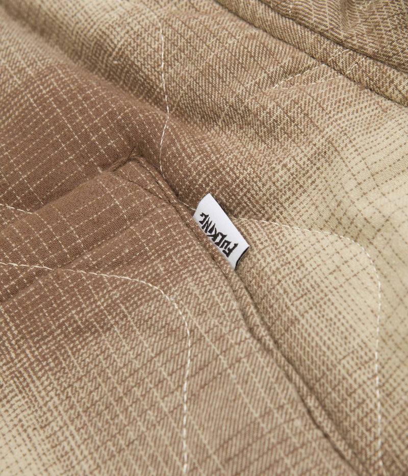Fucking Awesome Lightweight Reversible Flannel Jacket in Tan and Brown