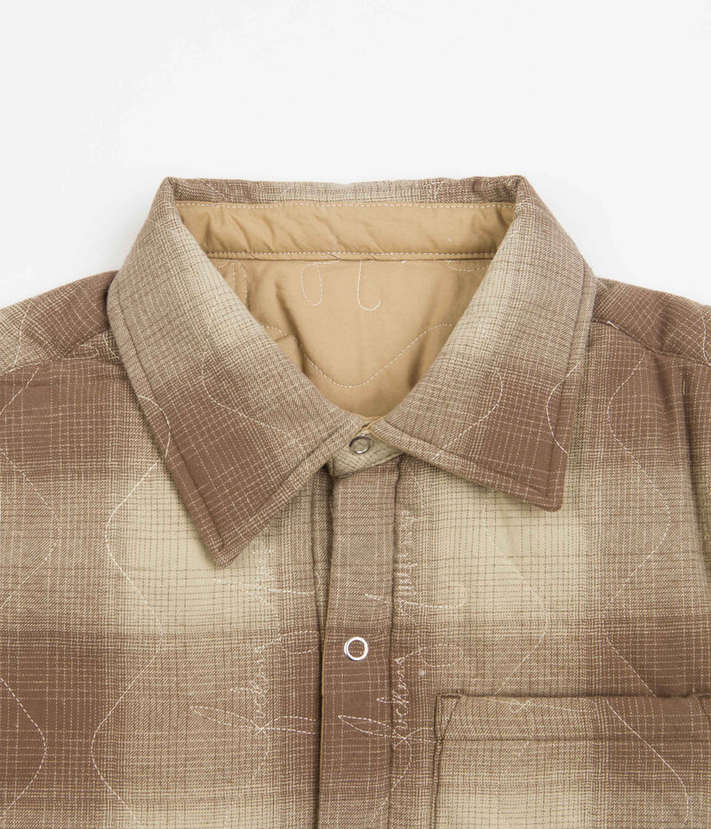Fucking Awesome Lightweight Reversible Flannel Jacket in Tan and Brown