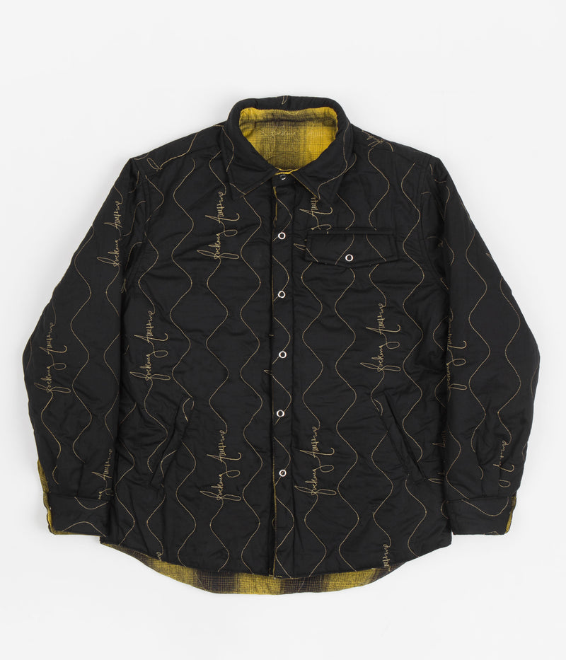 Fucking Awesome Lightweight Reversible Flannel Jacket in Yellow and Black