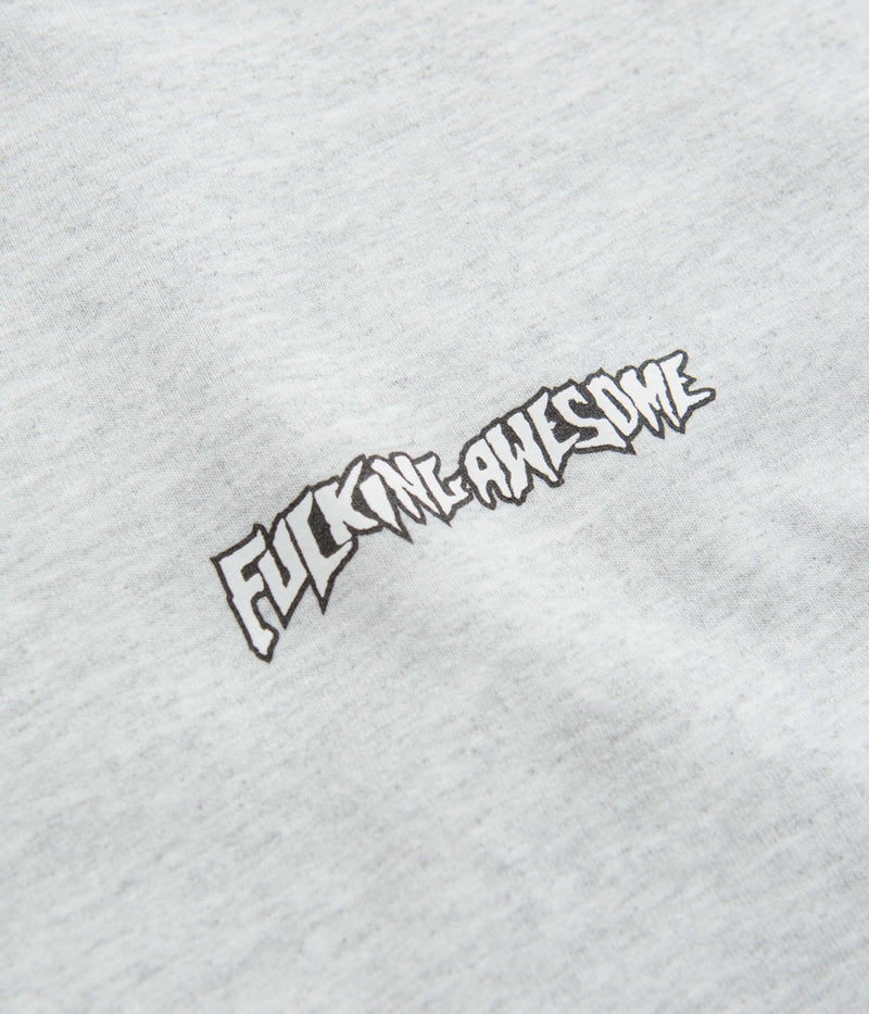 Fucking Awesome Little Stamp Crewneck Sweatshirt in Heather Grey