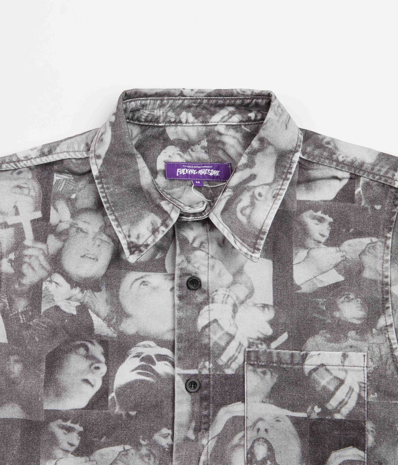 Fucking Awesome Praying Kids Twill Shirt in AOP