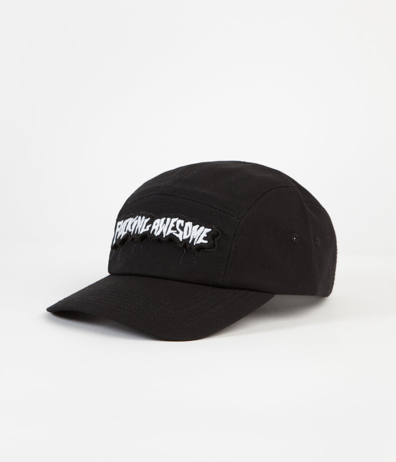 Fucking Awesome Velcro Volley Strapback Cap in Black