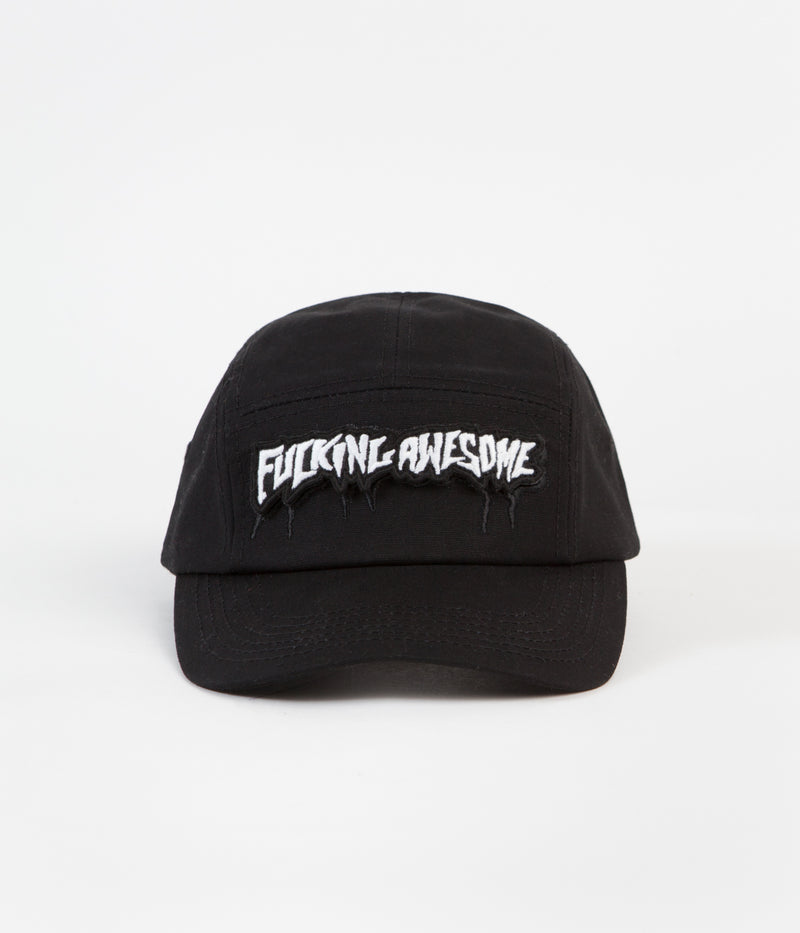 Fucking Awesome Velcro Volley Strapback Cap in Black