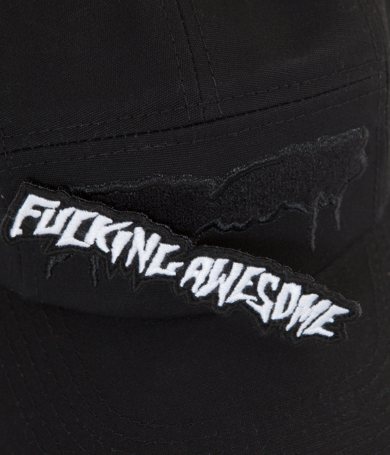 Fucking Awesome Velcro Volley Strapback Cap in Black