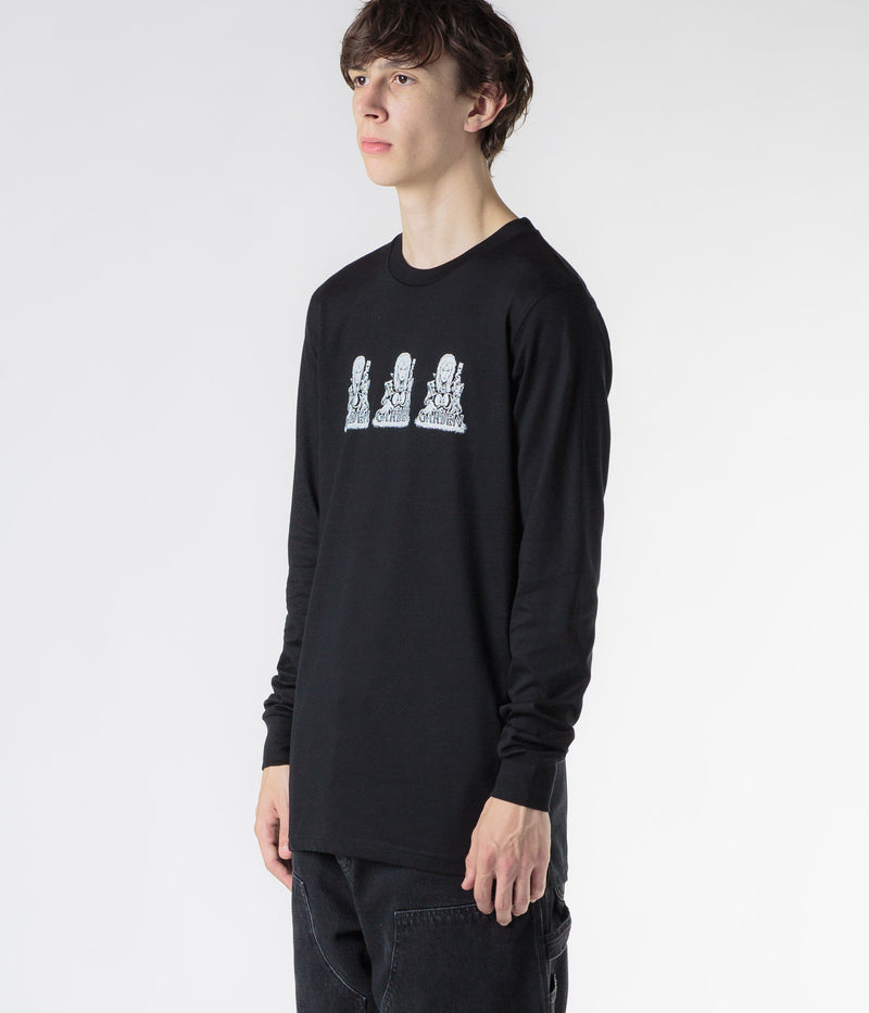 Garden Raiders Long Sleeve T-Shirt in Black