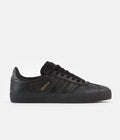 Adidas Gazelle ADV Shoes in Core Black and Core Black / Gold Metallic