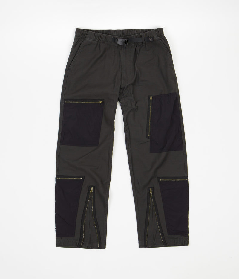 Gramicci Back Satin Parachute Pants in Black