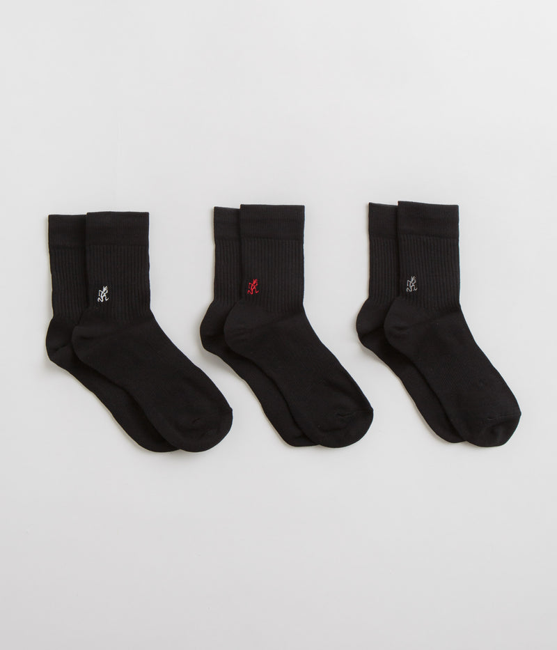 Gramicci Basic Crew Socks in Black and Multi