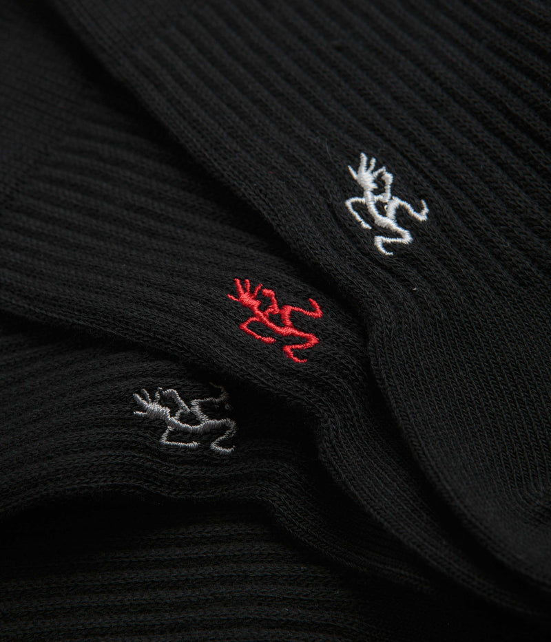 Gramicci Basic Crew Socks in Black and Multi