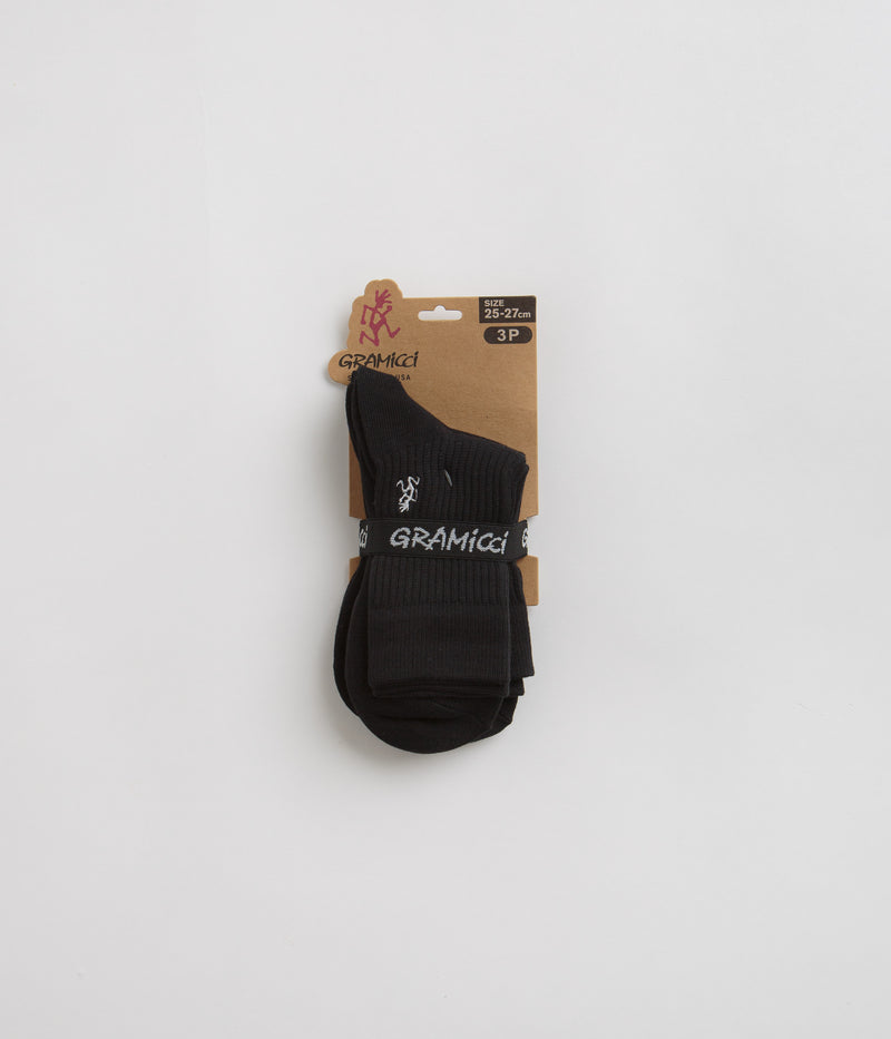 Gramicci Basic Crew Socks in Black and Multi
