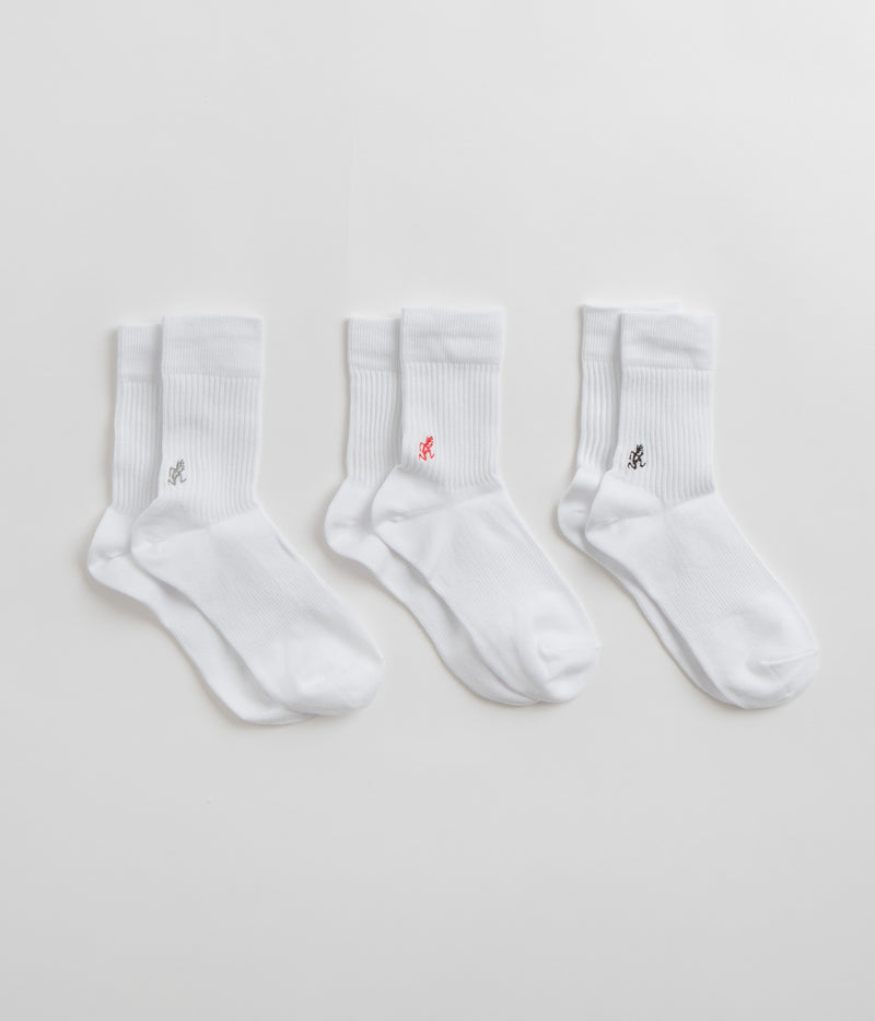 Gramicci Basic Crew Socks in White and Multi