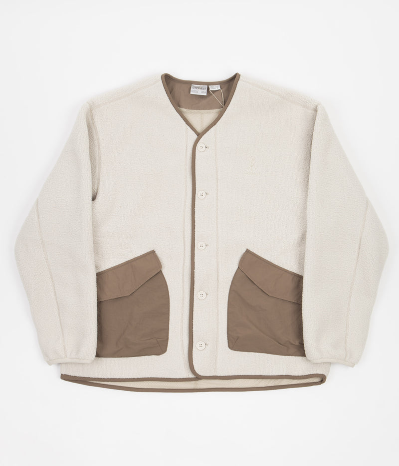 Gramicci Boa Fleece Cardigan in Natural