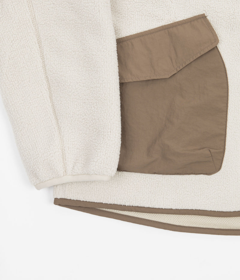 Gramicci Boa Fleece Cardigan in Natural