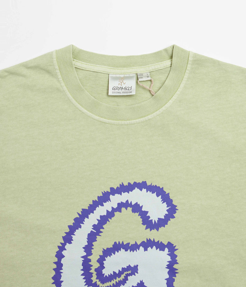 Gramicci Fuzzy G-Logo T-Shirt in Smoky Mint Pigment