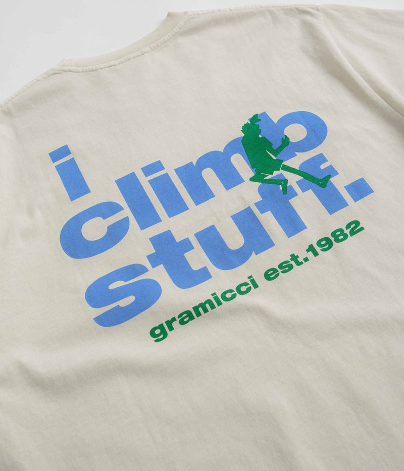 Gramicci I Climb Stuff T-Shirt in Sand Pigment