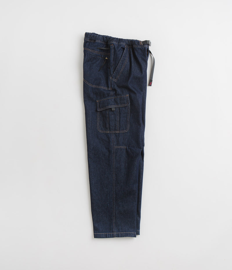 Gramicci Loose Denim Cargo Pants in Dark Indigo