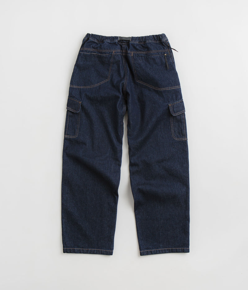 Gramicci Loose Denim Cargo Pants in Dark Indigo