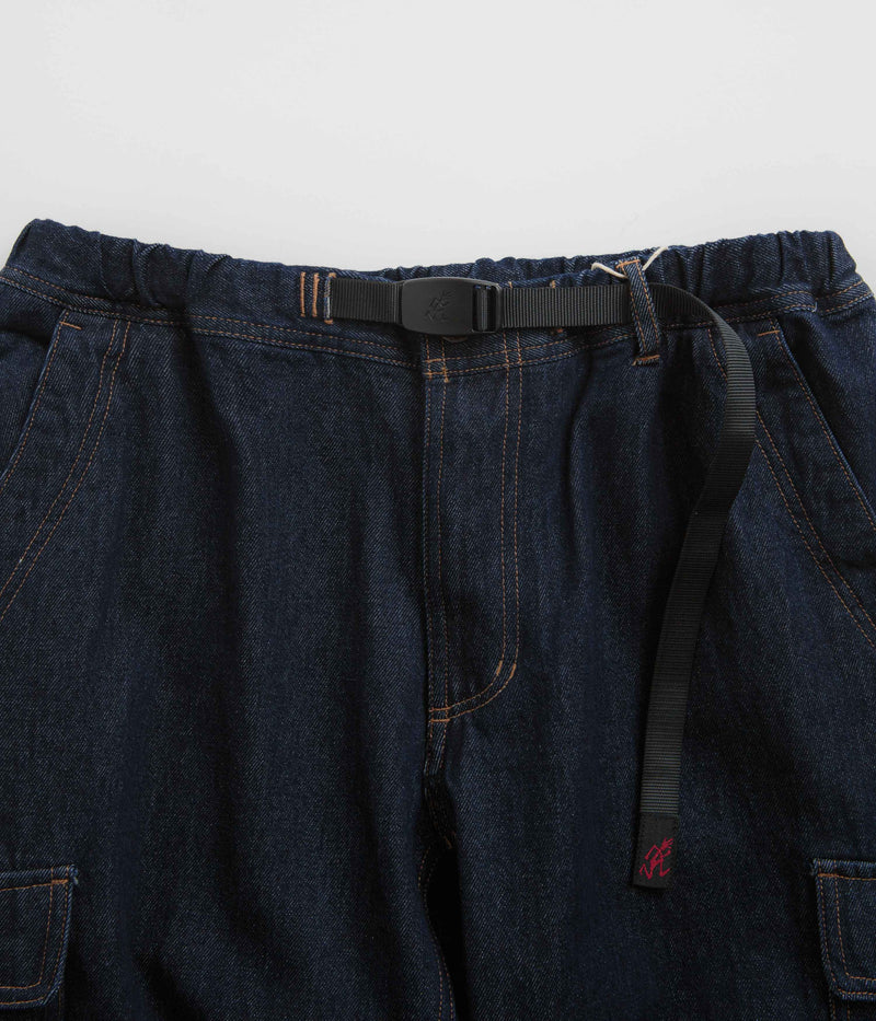 Gramicci Loose Denim Cargo Pants in Dark Indigo