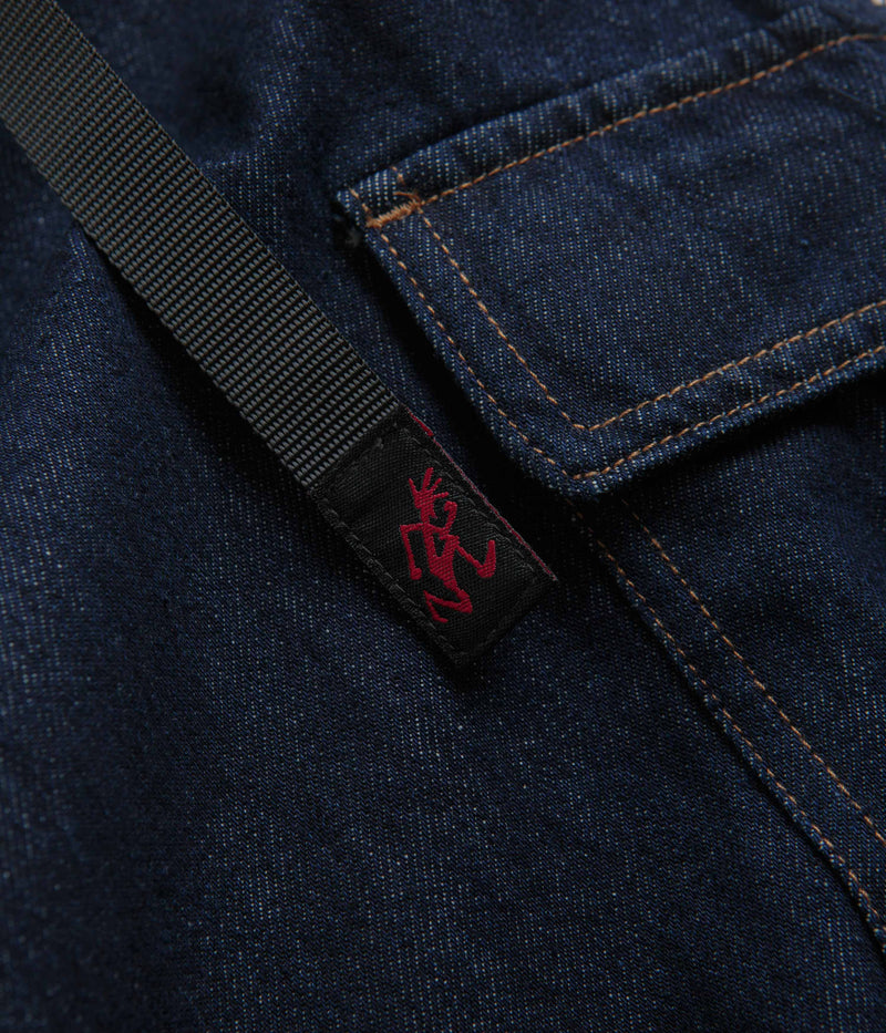 Gramicci Loose Denim Cargo Pants in Dark Indigo