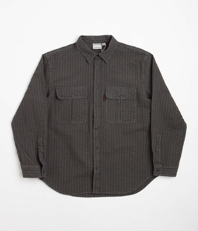 Gramicci OG Seersucker Canyon Shirt in Deep Grey Garment Dyed
