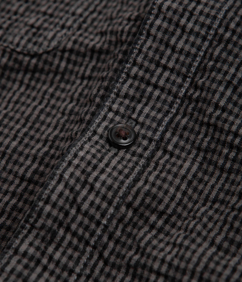 Gramicci OG Seersucker Canyon Shirt in Deep Grey Garment Dyed